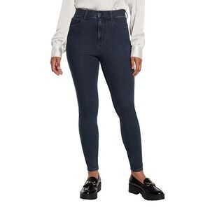 NWT Express Womens Skinny Jeans Size 12 Dark Wash Stretch Denim Blue Mid Rise